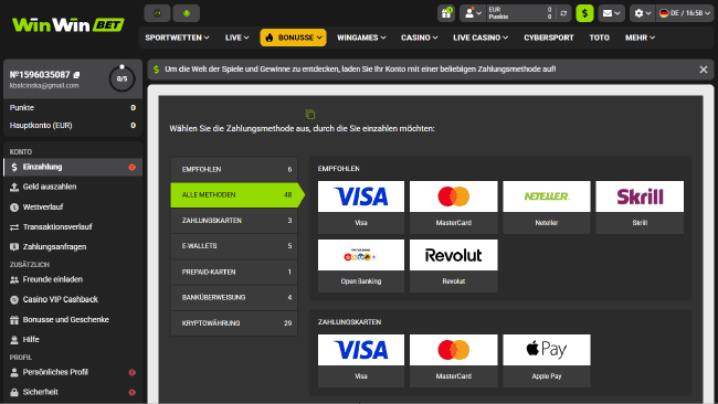 Winwin als würdige Alternative zu österreichischen Wettanbietern mit SMS-Zahlung