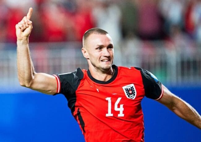 Sasa Kalajdzic im Trikot der österreichischen Nationalmannschaft